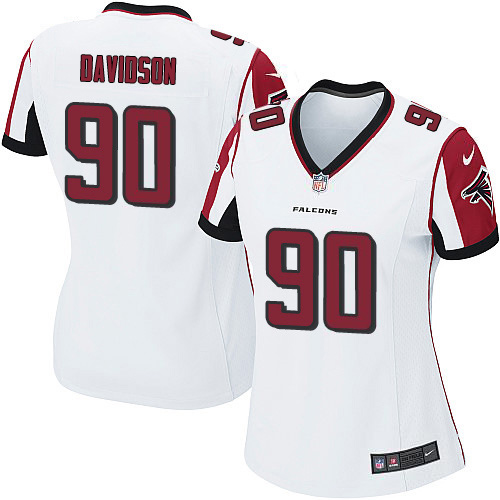 Nike Falcons #90 Marlon Davidson White Women's Stitched NFL New Elite Jersey