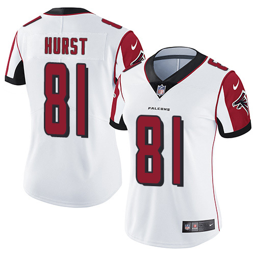 Nike Falcons #81 Hayden Hurst White Women's Stitched NFL Vapor Untouchable Limited Jersey