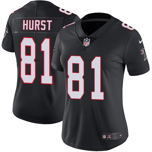 Nike Falcons #81 Hayden Hurst Black Alternate Women's Stitched NFL Vapor Untouchable Limited Jersey