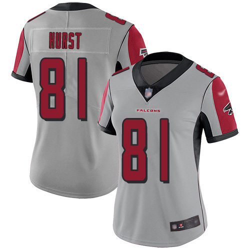 Nike Falcons #81 Hayden Hurst Silver Women's Stitched NFL Limited Inverted Legend Jersey