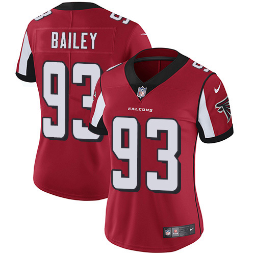Nike Falcons #93 Allen Bailey Red Team Color Women's Stitched NFL Vapor Untouchable Limited Jersey