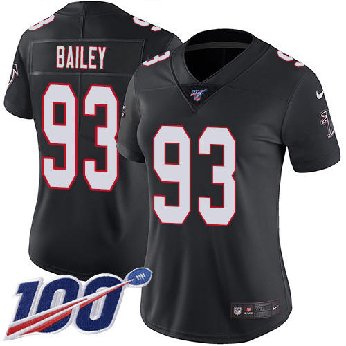 Nike Falcons #93 Allen Bailey Black Alternate Women's Stitched NFL 100th Season Vapor Untouchable Limited Jersey Nike Falcons #93 Allen Bailey Black Alternate Women's Stitched NFL 100th Season Vapor Untouchable Limited Jersey