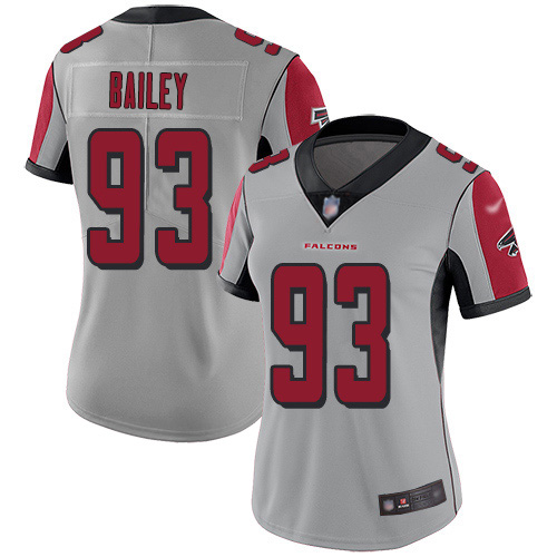 Nike Falcons #93 Allen Bailey Silver Women's Stitched NFL Limited Inverted Legend Jersey