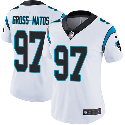 Nike Panthers #97 Yetur Gross-Matos White Women's Stitched NFL Vapor Untouchable Limited Jersey Nike Panthers #97 Yetur Gross-Matos White Women's Stitched NFL Vapor Untouchable Limited Jersey