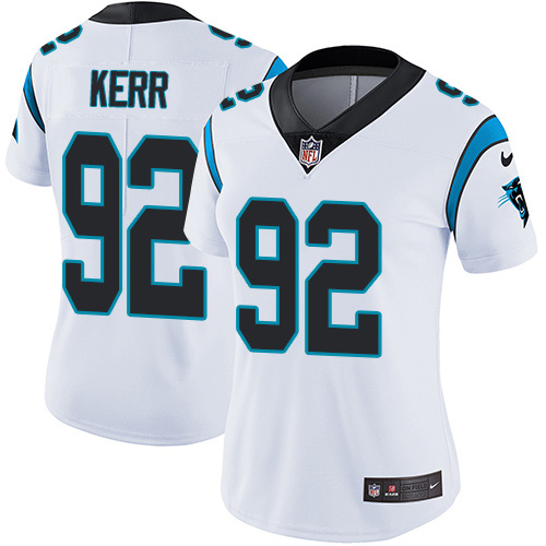 Nike Panthers #92 Zach Kerr White Women's Stitched NFL Vapor Untouchable Limited Jersey