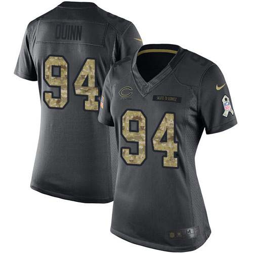 Nike Bears #94 Robert Quinn Black Women's Stitched NFL Limited 2016 Salute to Service Jersey