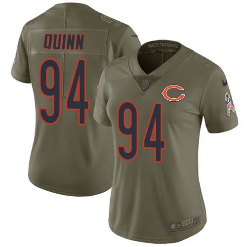 Nike Bears #94 Robert Quinn Olive Women's Stitched NFL Limited 2017 Salute To Service Jersey