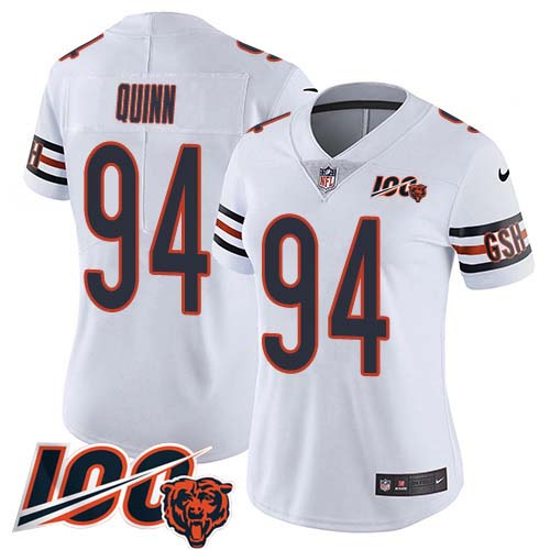 Nike Bears #94 Robert Quinn White Women's Stitched NFL 100th Season Vapor Untouchable Limited Jersey