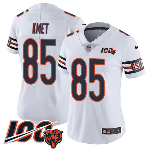 Nike Bears #85 Cole Kmet White Women's Stitched NFL 100th Season Vapor Untouchable Limited Jersey Nike Bears #85 Cole Kmet White Women's Stitched NFL 100th Season Vapor Untouchable Limited Jersey