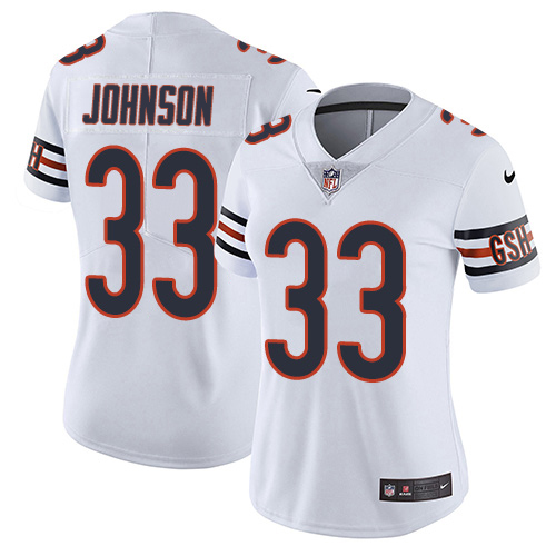 Nike Bears #33 Jaylon Johnson White Women's Stitched NFL Vapor Untouchable Limited Jersey