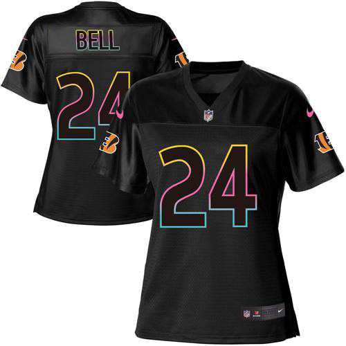 Nike Bengals #24 Vonn Bell Black Women's NFL Fashion Game Jersey