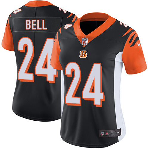 Nike Bengals #24 Vonn Bell Black Team Color Women's Stitched NFL Vapor Untouchable Limited Jersey
