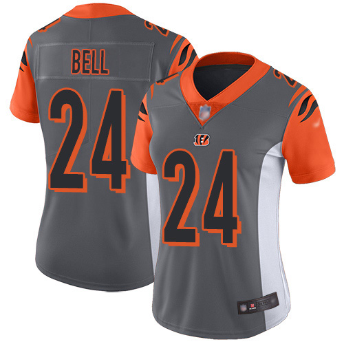 Nike Bengals #24 Vonn Bell Silver Women's Stitched NFL Limited Inverted Legend Jersey