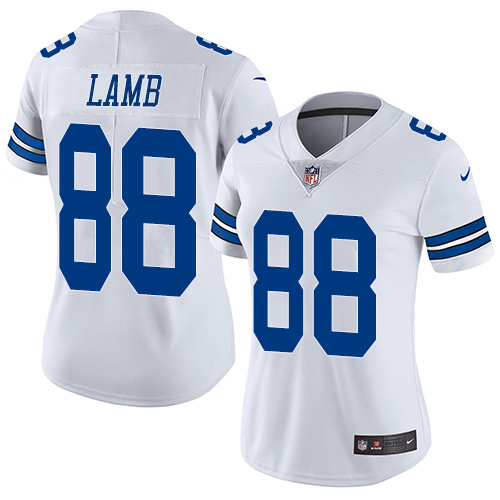 Nike Cowboys #88 CeeDee Lamb White Women's Stitched NFL Vapor Untouchable Limited Jersey