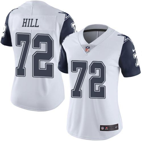Nike Cowboys #72 Trysten Hill White Women's Stitched NFL Limited Rush Jersey Nike Cowboys #72 Trysten Hill White Women's Stitched NFL Limited Rush Jersey