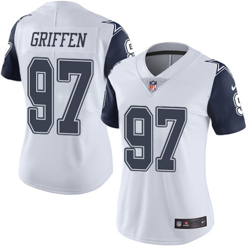 Nike Cowboys #97 Everson Griffen White Women's Stitched NFL Limited Rush Jersey