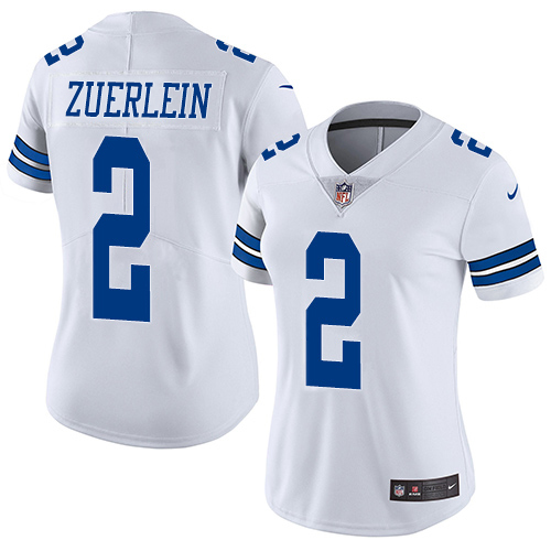 Nike Cowboys #2 Greg Zuerlein White Women's Stitched NFL Vapor Untouchable Limited Jersey
