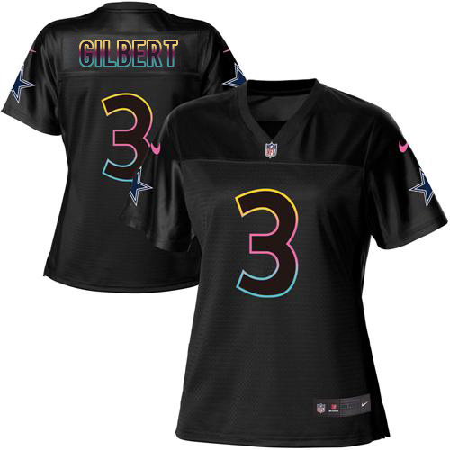 Nike Cowboys #3 Garrett Gilbert Black Women's NFL Fashion Game Jersey