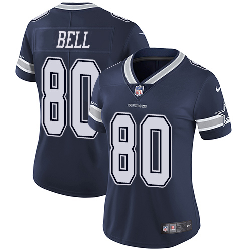 Nike Cowboys #80 Blake Bell Navy Blue Team Color Women's Stitched NFL Vapor Untouchable Limited Jersey