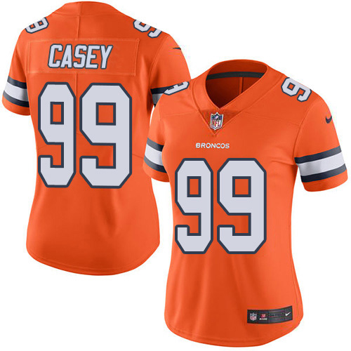 Nike Broncos #99 Jurrell Casey Orange Women's Stitched NFL Limited Rush Jersey