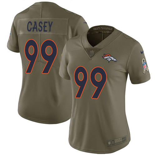 Nike Broncos #99 Jurrell Casey Olive Women's Stitched NFL Limited 2017 Salute To Service Jersey