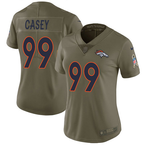 Nike Broncos #99 Jurrell Casey Olive Women's Stitched NFL Limited 2017 Salute To Service Jersey Nike Broncos #99 Jurrell Casey Olive Women's Stitched NFL Limited 2017 Salute To Service Jersey