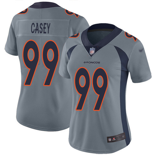 Nike Broncos #99 Jurrell Casey Gray Women's Stitched NFL Limited Inverted Legend Jersey
