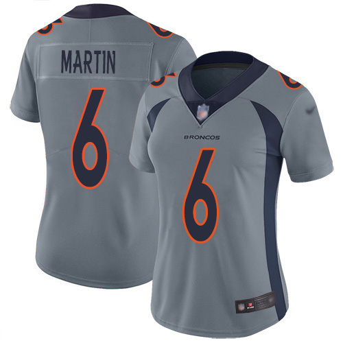 Nike Broncos #6 Sam Martin Gray Women's Stitched NFL Limited Inverted Legend Jersey Nike Broncos #6 Sam Martin Gray Women's Stitched NFL Limited Inverted Legend Jersey
