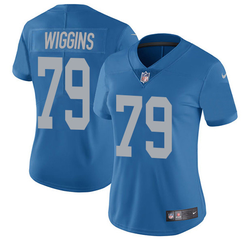 Nike Lions #79 Kenny Wiggins Blue Throwback Women's Stitched NFL Vapor Untouchable Limited Jersey
