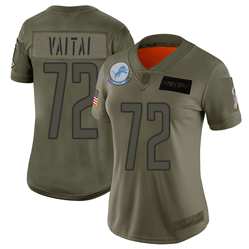 Nike Lions #72 Halapoulivaati Vaitai Camo Women's Stitched NFL Limited 2019 Salute To Service Jersey Nike Lions #72 Halapoulivaati Vaitai Camo Women's Stitched NFL Limited 2019 Salute To Service Jersey