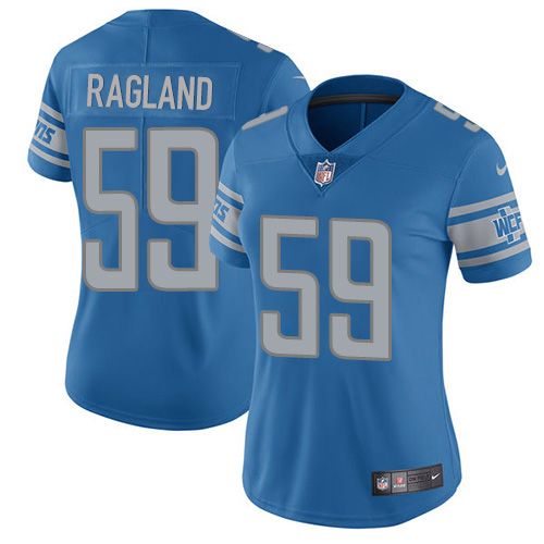 Nike Lions #59 Reggie Ragland Blue Team Color Women's Stitched NFL Vapor Untouchable Limited Jersey