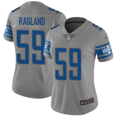 Nike Lions #59 Reggie Ragland Gray Women's Stitched NFL Limited Inverted Legend Jersey
