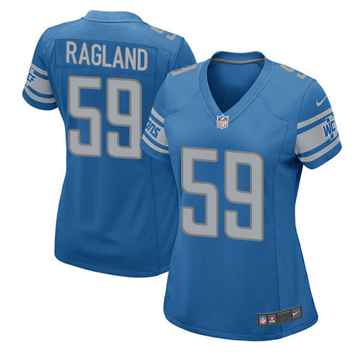 Nike Lions #59 Reggie Ragland Light Blue Team Color Women's Stitched NFL Elite Jersey