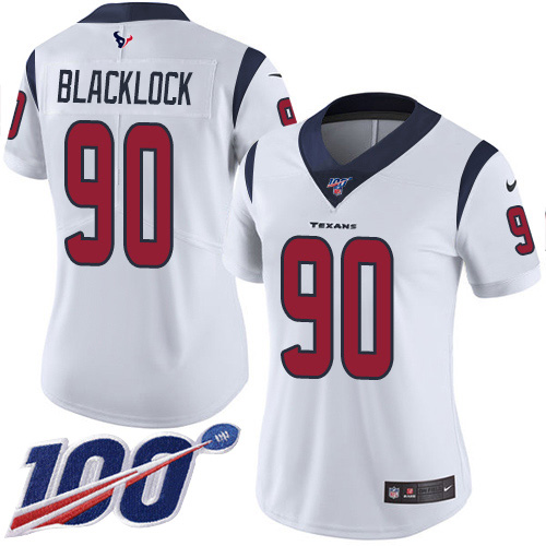 Nike Texans #90 Ross Blacklock White Women's Stitched NFL 100th Season Vapor Untouchable Limited Jersey Nike Texans #90 Ross Blacklock White Women's Stitched NFL 100th Season Vapor Untouchable Limited Jersey