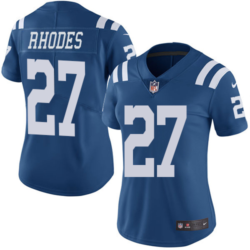 Nike Colts #27 Xavier Rhodes Royal Blue Women's Stitched NFL Limited Rush Jersey