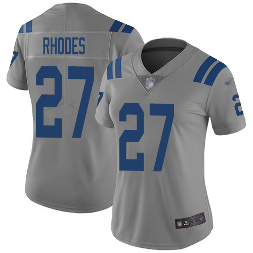 Nike Colts #27 Xavier Rhodes Gray Women's Stitched NFL Limited Inverted Legend Jersey