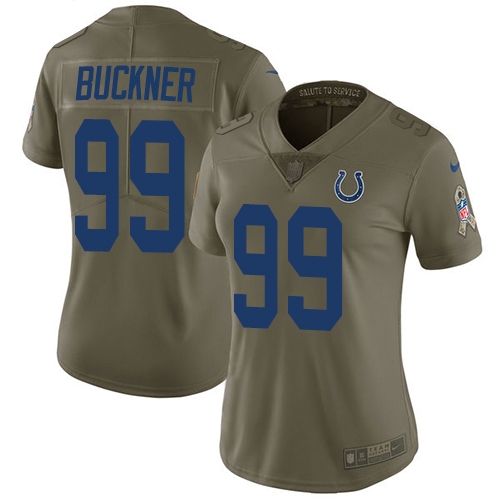 Nike Colts #99 DeForest Buckner Olive Women's Stitched NFL Limited 2017 Salute To Service Jersey