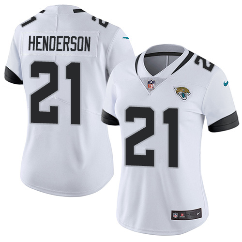 Nike Jaguars #21 C.J. Henderson White Women's Stitched NFL Vapor Untouchable Limited Jersey