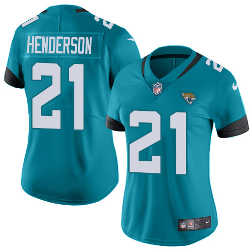 Nike Jaguars #21 C.J. Henderson Teal Green Alternate Women's Stitched NFL Vapor Untouchable Limited Jersey