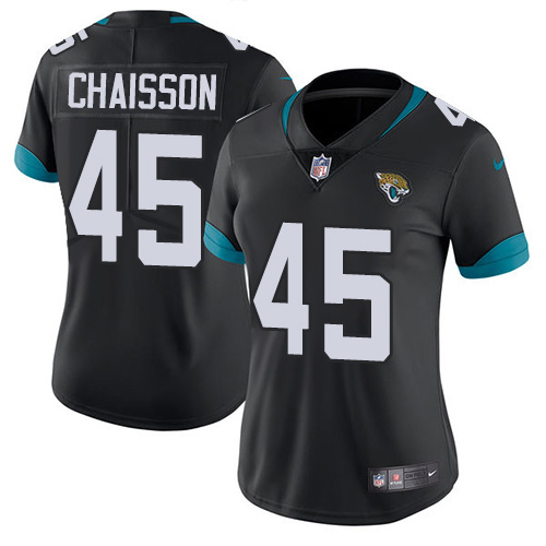 Nike Jaguars #45 K'Lavon Chaisson Black Team Color Women's Stitched NFL Vapor Untouchable Limited Jersey