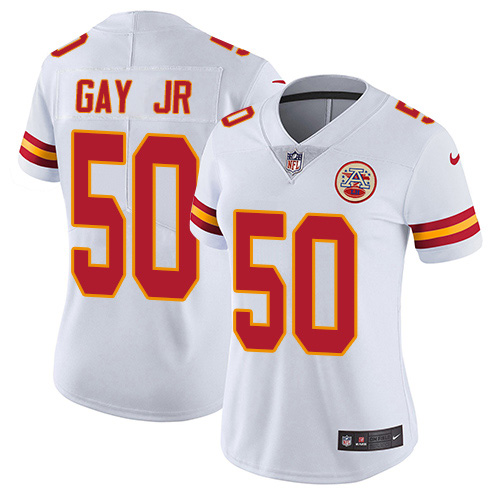 Nike Chiefs #50 Willie Gay Jr. White Women's Stitched NFL Vapor Untouchable Limited Jersey