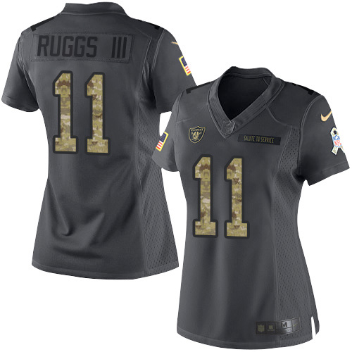 Nike Raiders #11 Henry Ruggs III Black Women's Stitched NFL Limited 2016 Salute to Service Jersey