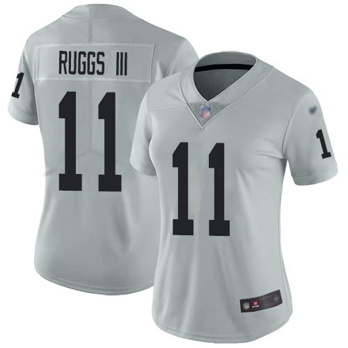 Nike Raiders #11 Henry Ruggs III Silver Women's Stitched NFL Limited Inverted Legend Jersey