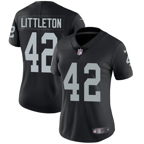 Nike Raiders #42 Cory Littleton Black Team Color Women's Stitched NFL Vapor Untouchable Limited Jersey