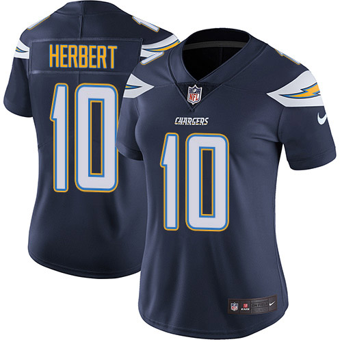 Nike Chargers #10 Justin Herbert Navy Blue Team Color Women's Stitched NFL Vapor Untouchable Limited Jersey Nike Chargers #10 Justin Herbert Navy Blue Team Color Women's Stitched NFL Vapor Untouchable Limited Jersey