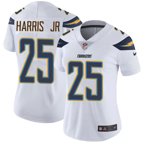 Nike Chargers #25 Chris Harris Jr White Women's Stitched NFL Vapor Untouchable Limited Jersey