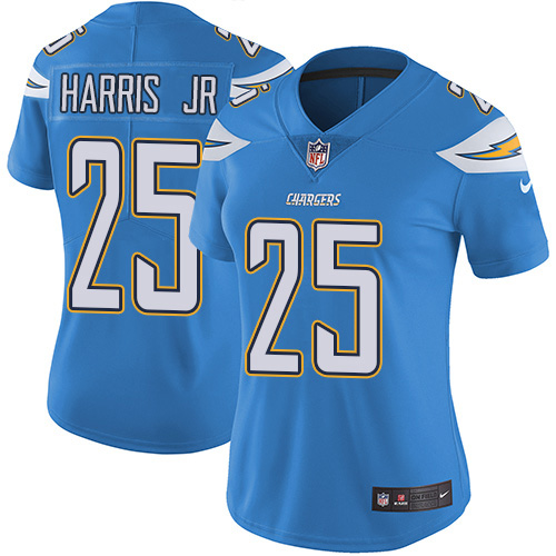 Nike Chargers #25 Chris Harris Jr Electric Blue Alternate Women's Stitched NFL Vapor Untouchable Limited Jersey