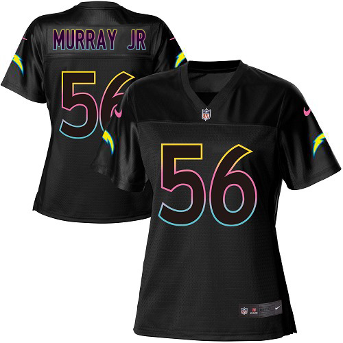 Nike Chargers #56 Kenneth Murray Jr Black Women's NFL Fashion Game Jersey