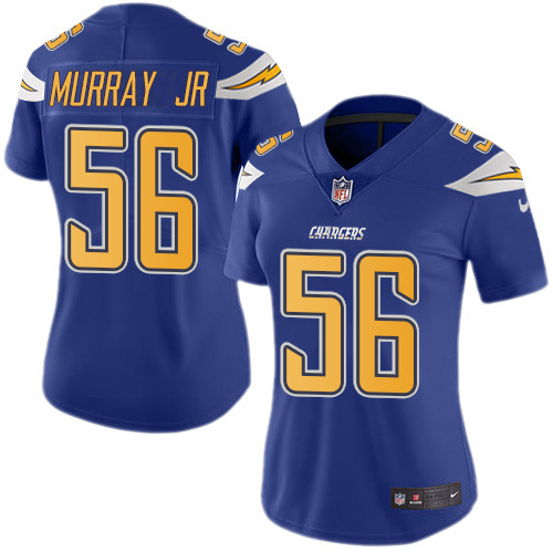 Nike Chargers #56 Kenneth Murray Jr Electric Blue Women's Stitched NFL Limited Rush Jersey