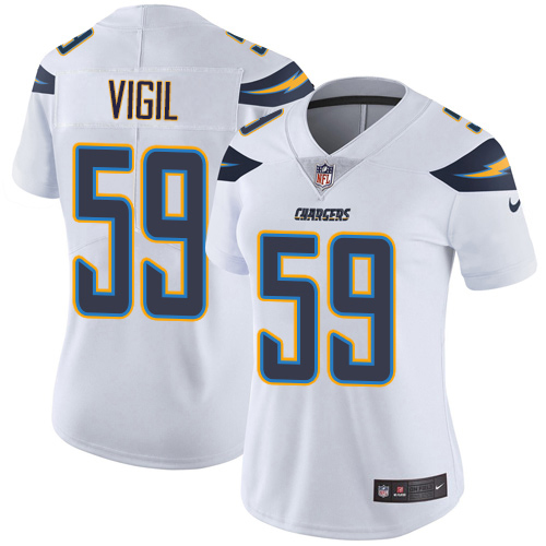 Nike Chargers #59 Nick Vigil White Women's Stitched NFL Vapor Untouchable Limited Jersey